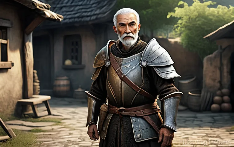 RPG 게임의 명대사 모음 - A young, female character with a pensive expression sits by a tranquil lake under a vibrant cherry b...